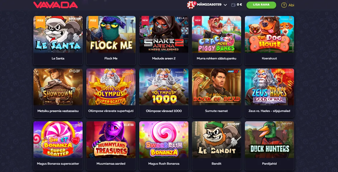 Meelelahutus Vavada veebiplatvormil